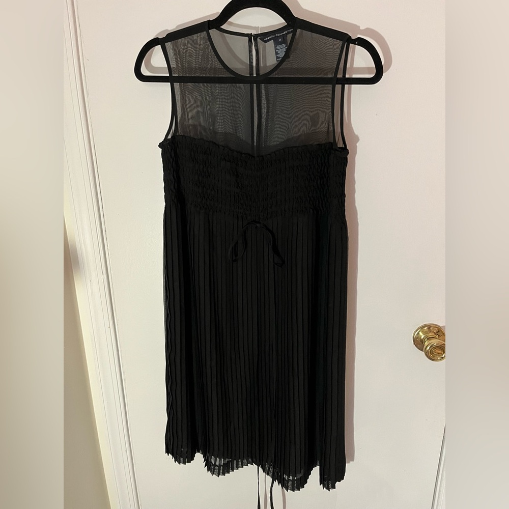 French Connection Black Sheer Top Mini Dress - Picture 5 of 9